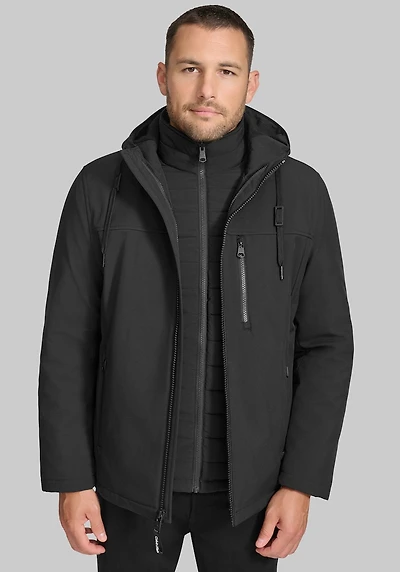 Men's Calvin Klein Tailored Fit Soft Shell 3-in-1 Systems Jacket at Jos. A. Bank, Black