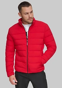 Men's Calvin Klein Tailored Fit Stretch Puffer Jacket at Jos. A. Bank, Red
