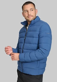 Men's Calvin Klein Tailored Fit Stretch Puffer Jacket at Jos. A. Bank, Blue