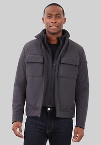 Men's Michael Kors Tailored Fit Soft Shell Hipster Jacket at Jos. A. Bank, Charcoal/Grey