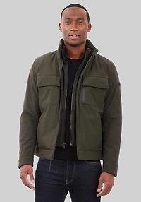Men's Michael Kors Tailored Fit Soft Shell Hipster Jacket at Jos. A. Bank, Green/Olive