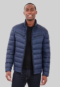 Men's Michael Kors Tailored Fit Lightweight Packable Jacket at Jos. A. Bank, Blue/Dark Navy