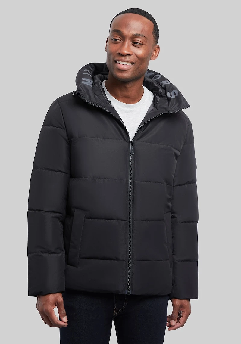 Men's Michael Kors Midweight Puffer Jacket at Jos. A. Bank, Black