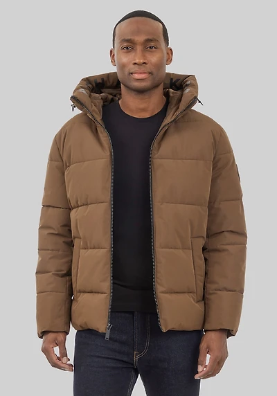 Men's Michael Kors Midweight Puffer Jacket at Jos. A. Bank, Brown/Mocha