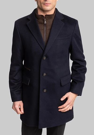 Men's Hart Schaffner Marx Ellington Topcoat at Jos. A. Bank, Blue/Navy