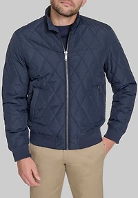 Men's Dockers Traditional Fit Diamond Quilted Bomber Jacket at Jos. A. Bank, Blue/Navy