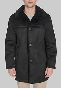 Men's Dockers Traditional Single-Breasted Faux Shearling Coat at Jos. A. Bank, Black