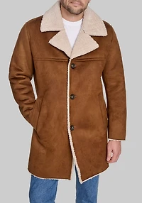 Men's Dockers Traditional Single-Breasted Faux Shearling Coat at Jos. A. Bank, Brown/Tobacco
