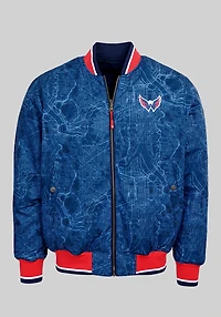 Men's NHL® Washington Capitals Tailored Fit Reversible Bomber at Jos. A. Bank, Blue/Navy