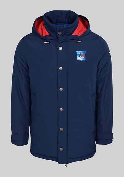 Men's NHL® New York Rangers Tailored Fit Coach's Jacket at Jos. A. Bank, Blue/Navy