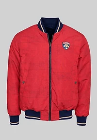 Men's NHL® Florida Panthers Tailored Fit Reversible Bomber at Jos. A. Bank, Blue/Navy