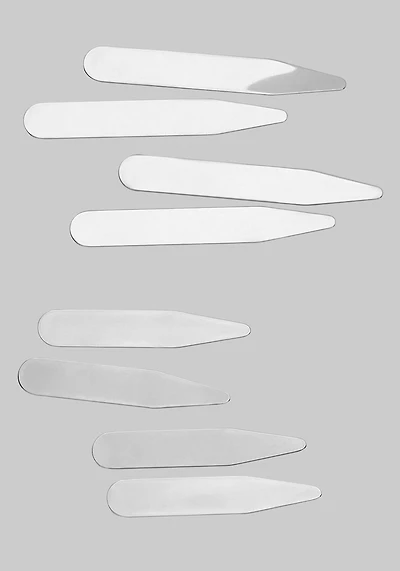 Men's Jos. A. Bank Collar Stays, Set of 8 at Jos. A. Bank, Metal Silver/Metals,