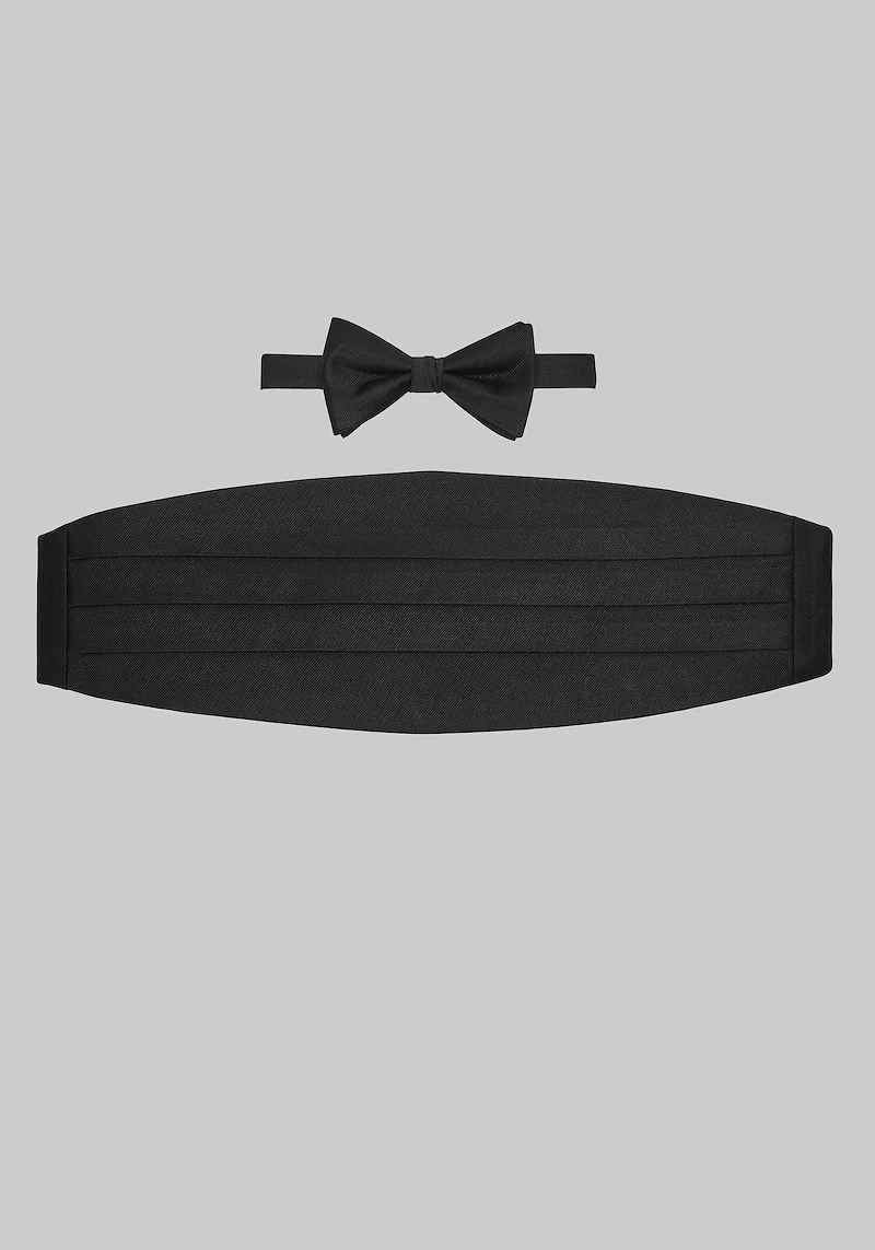 Men's Jos. A. Bank Pre-Tied Grosgrain Bow Tie & Cummerbund Set at Jos. A. Bank, Black,