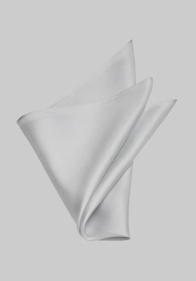 Men's Jos. A. Bank Solid Silk Pocket Square at Jos. A. Bank, Grey/Silver,