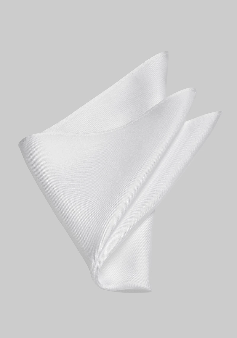 Men's Jos. A. Bank Solid Silk Pocket Square at Jos. A. Bank, Cream/White