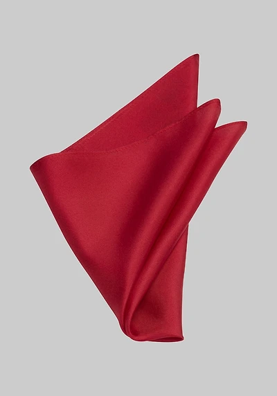 Men's Jos. A. Bank Solid Silk Pocket Square at Jos. A. Bank, Red,