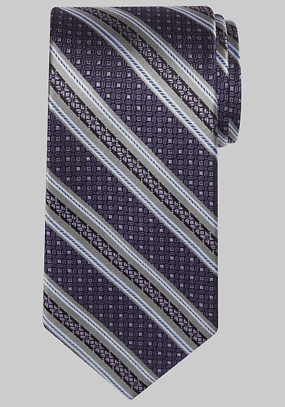 Men's Reserve Collection Textured Stripe Tie at Jos. A. Bank, Purple,