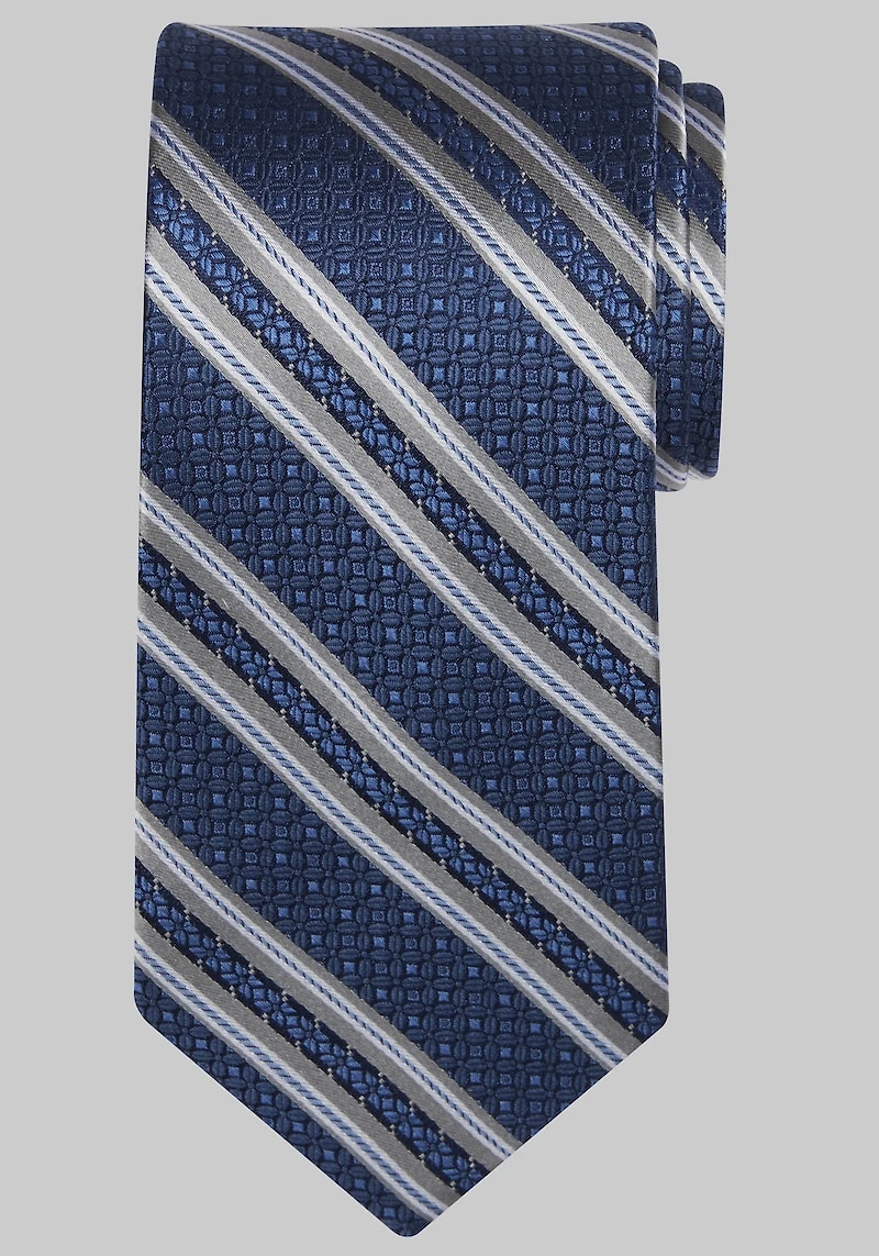 Men's Reserve Collection Textured Stripe Tie at Jos. A. Bank, Blue/Navy,