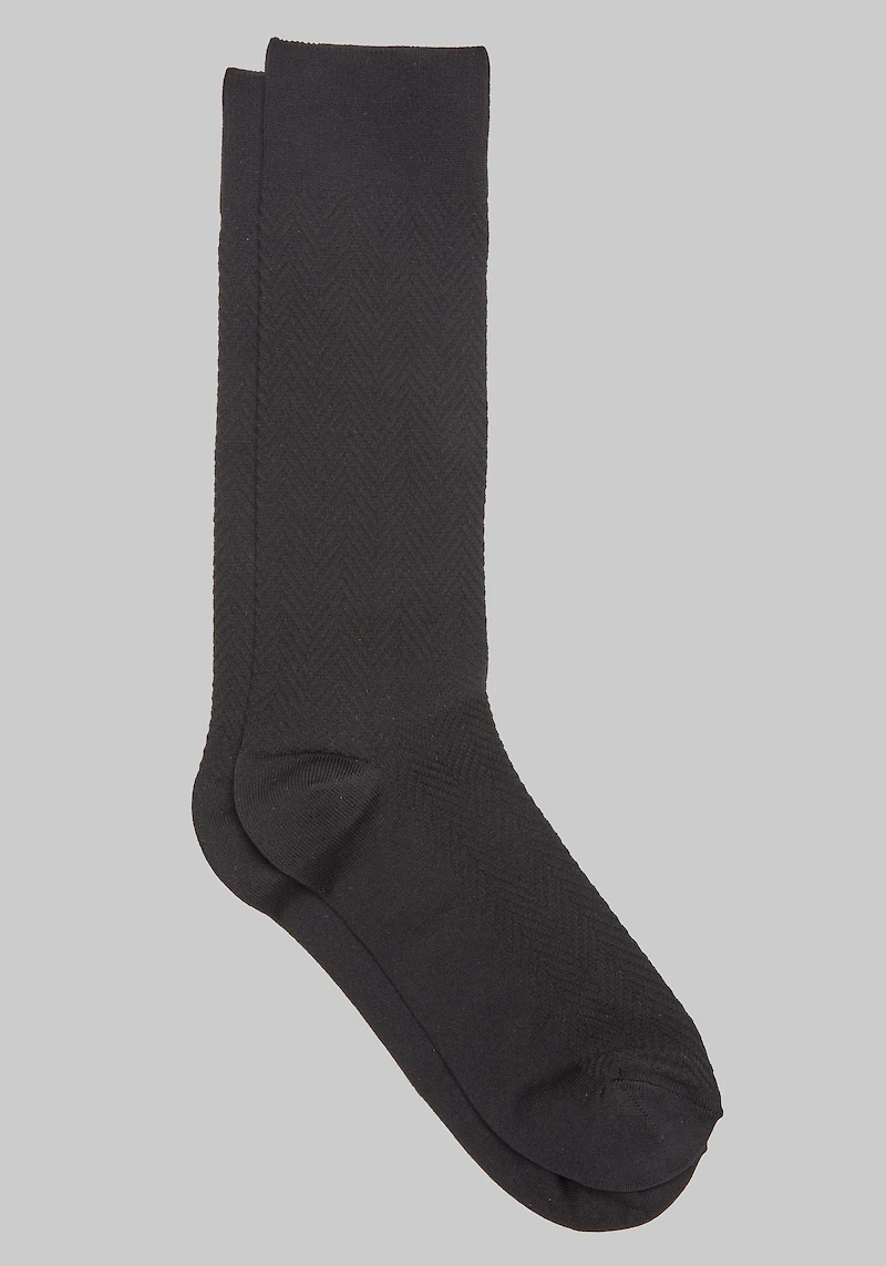 Men's Jos. A. Bank Herringbone Microfiber Tuxedo Socks at Jos. A. Bank, Black,