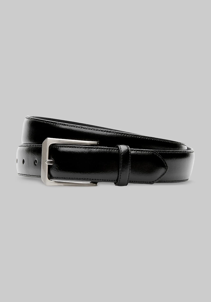Men's Jos. A. Bank Glazed Leather Belt at Jos. A. Bank, Black