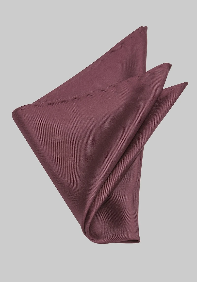 Men's Jos. A. Bank Solid Silk Pocket Square at Jos. A. Bank, Berry/Burgundy,
