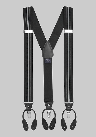 Men's Jos. A. Bank Stretch Stripe Suspenders at Jos. A. Bank, Black,