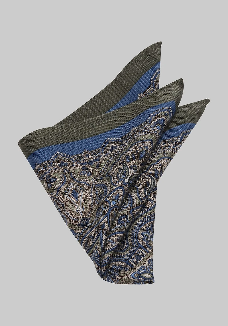 Men's Jos. A. Bank Persian Pocket Square at Jos. A. Bank, Green,