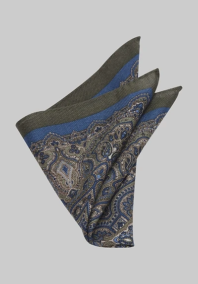 Men's Jos. A. Bank Persian Pocket Square at Jos. A. Bank, Green,
