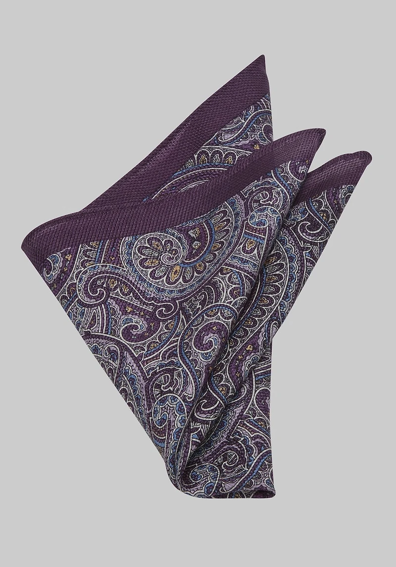 Men's Jos. A. Bank Persian Pocket Square at Jos. A. Bank, Purple,