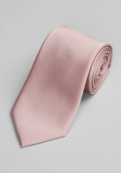 Men's Traveler Collection Solid Tie - Long at Jos. A. Bank, Pink/Rose Gold,