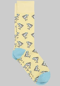 Men's Jos. A. Bank Shark Socks at Jos. A. Bank, Pale Banana/Yellow,