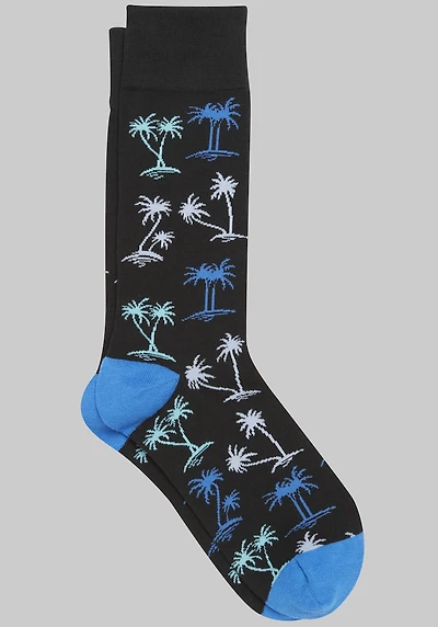 Men's Jos. A. Bank Palm Tree Socks at Jos. A. Bank, Black,