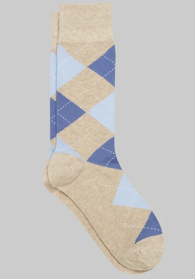 Men's Jos. A. Bank Argyle Socks at Jos. A. Bank, Oatmeal Heather/Tan, 