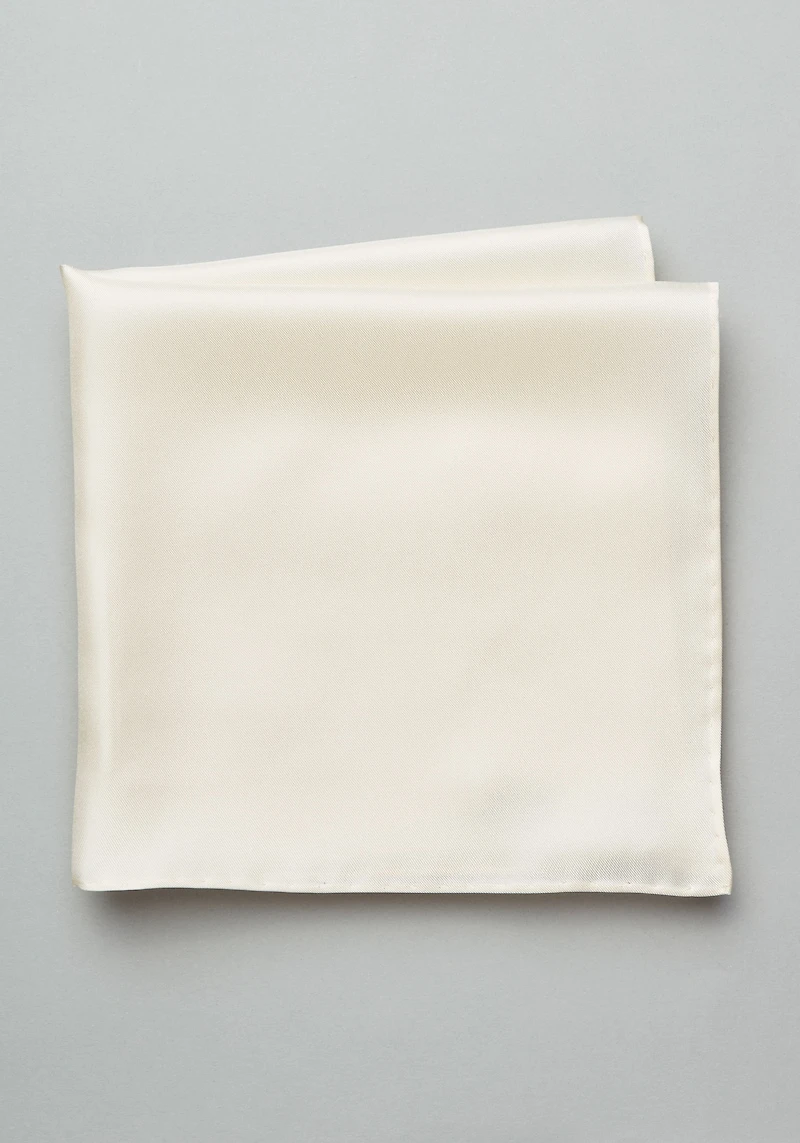 Men's Jos. A. Bank Silk Pocket Square at Jos. A. Bank, Cream/White