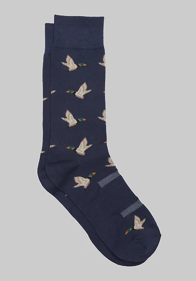 Men's Jos. A. Bank Flying Duck Socks at Jos. A. Bank, Blue/Xavier Navy,