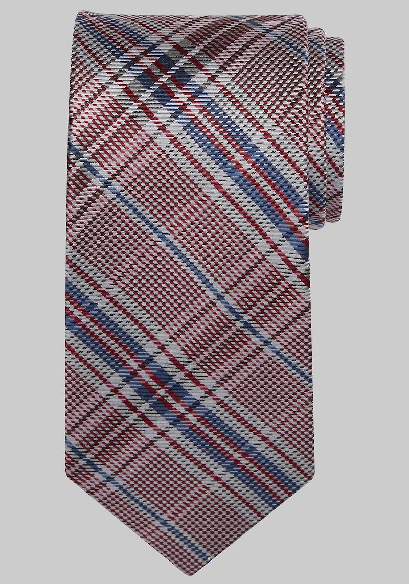 Men's Reserve Collection Plaid Tie at Jos. A. Bank, Red,