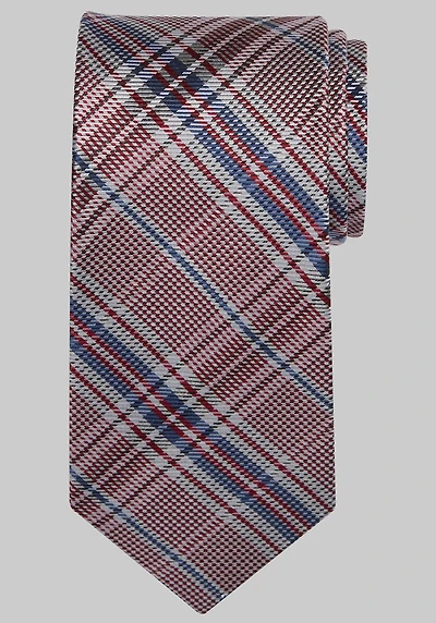 Men's Reserve Collection Plaid Tie at Jos. A. Bank, Red,