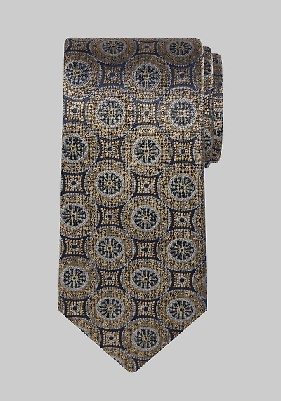 Men's Reserve Collection Textured Medallion Tie at Jos. A. Bank, Gold,