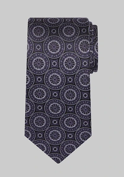 Men's Reserve Collection Textured Medallion Tie at Jos. A. Bank, Purple,