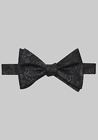 Men's Jos. A. Bank Tonal Paisley Satin Self-Tie Bow Tie at Jos. A. Bank, Black,