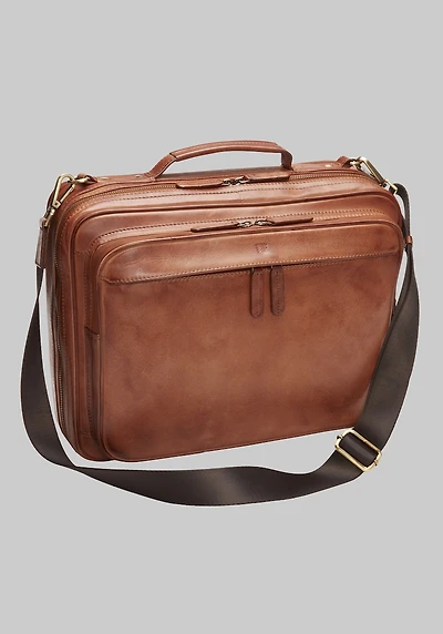 Men's Jos. A. Bank Convertible Leather Briefcase Backpack at Jos. A. Bank, Tan,