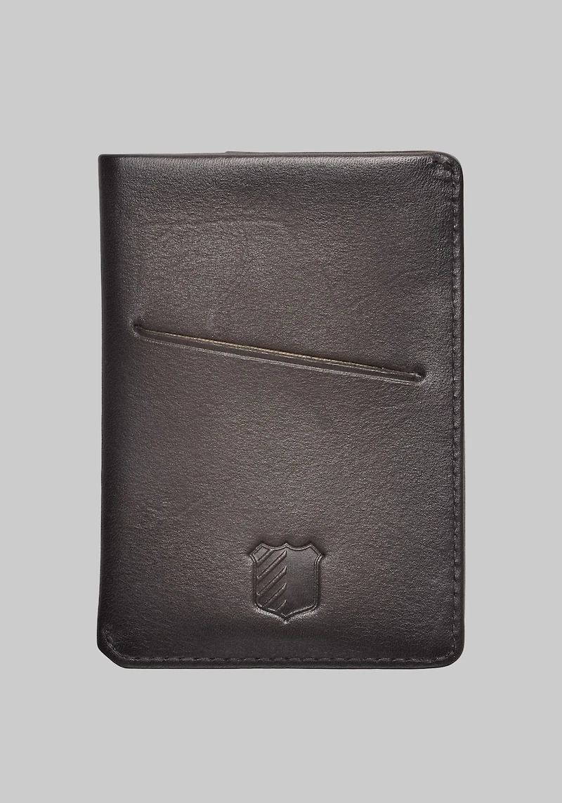 Men's Jos. A. Bank Bi-Fold Leather Card Case With Pull Tab at Jos. A. Bank, Black,