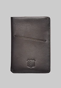 Men's Jos. A. Bank Bi-Fold Leather Card Case With Pull Tab at Jos. A. Bank, Black,