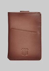 Men's Jos. A. Bank Bi-Fold Leather Card Case With Pull Tab at Jos. A. Bank, Tan,