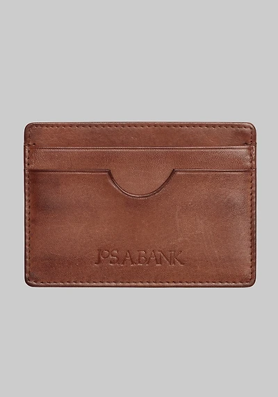 Men's Jos. A. Bank Compact Leather Card Case at Jos. A. Bank, Tan,