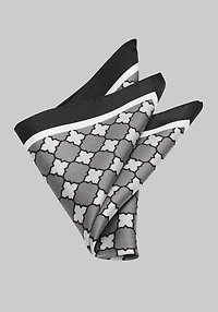 Men's Jos. A. Bank Tile Silk Pocket Square at Jos. A. Bank, Black,