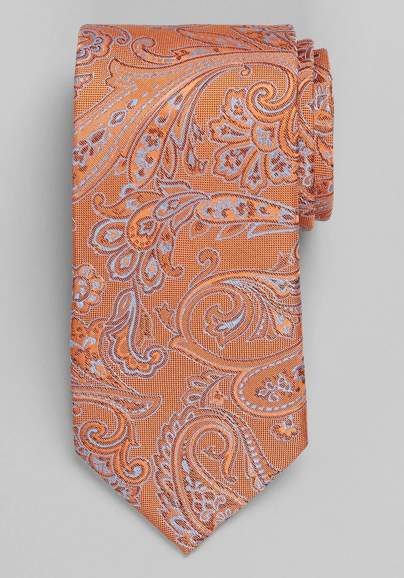 Men's TravelerÂ® Collection Paisley Tie at Jos. A. Bank, Orange, 