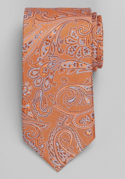 Men's TravelerÂ® Collection Paisley Tie at Jos. A. Bank, Orange, 
