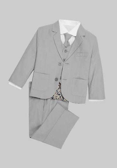 Men's Peanut Butter Collection Joey Safari Linen 5-Piece Suit Set at Jos. A. Bank, Grey