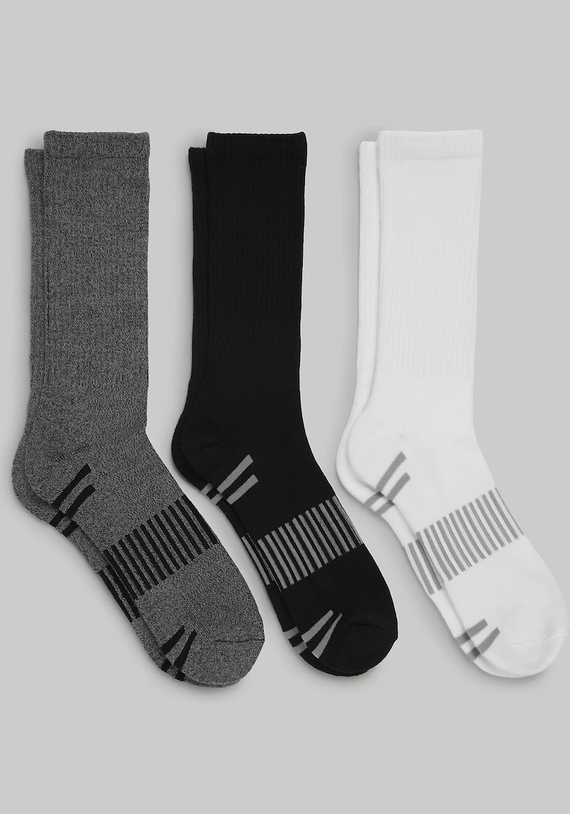 Men's Jos. A. Bank Sport Socks, 3-Pack at Jos. A. Bank, Black Multi,